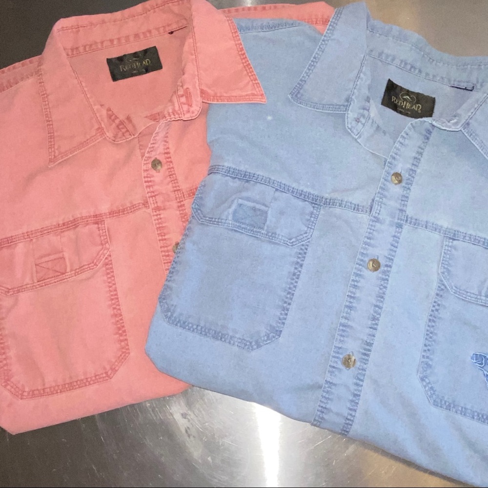 Lot of 2 Redhead Embroidered Fishing Shirts p3
